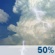 Scattered T-Storms. Chance for Measurable Precipitation 50% Scattered T-Storms. Chance for Measurable Precipitation 50%