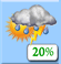 Slight Chance Thunderstorms. Chance for Measurable Precipitation 20% Slight Chance Thunderstorms. Chance for Measurable Precipitation 20%